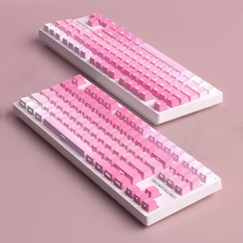 メカニカルキーボード用ピンクのキーキャップ,バックライト付きの