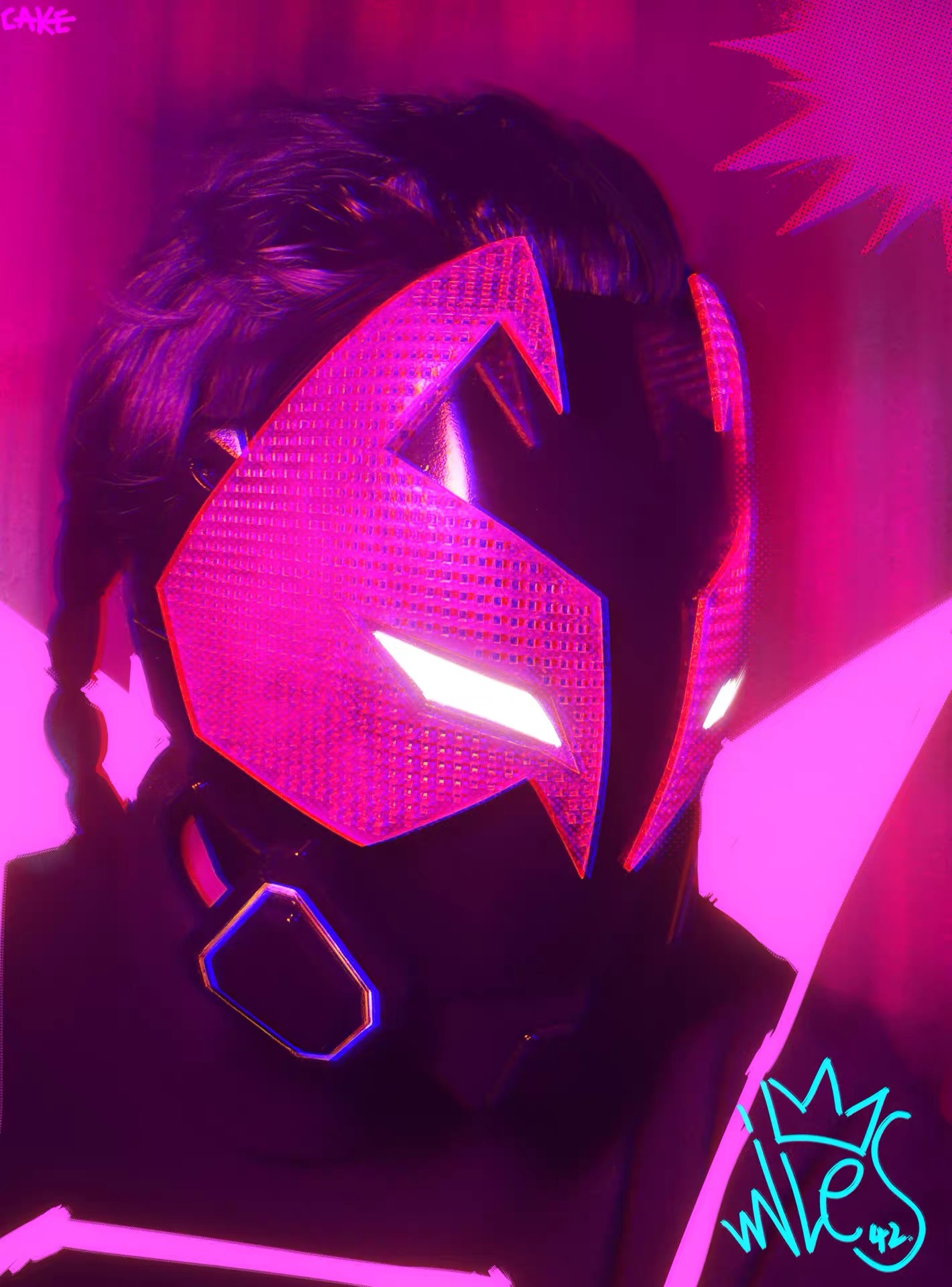 アース-42 マイルズ マスク ライトアイズ付き スパイダーマン