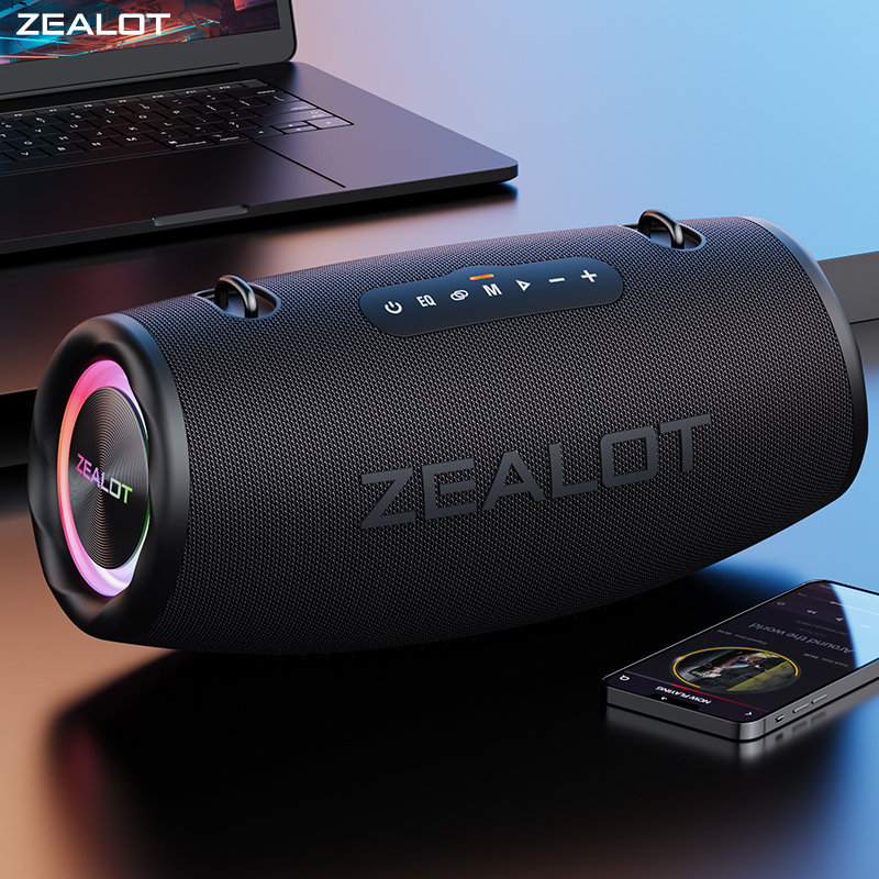 ZEALOT-S87 ポータブル Bluetooth スピーカー、XBass 付き 80W