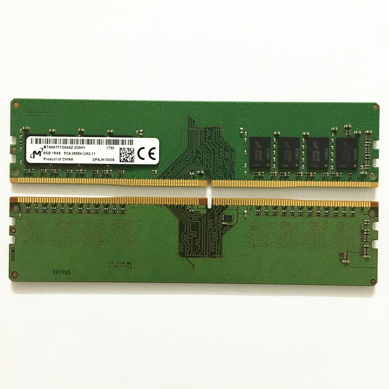 ミクロン-ddr4グラム8GB,1rx8,PC4-2666v-UA2-11 udimm,ddr4,2666mhz