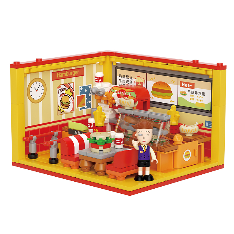 Weekit Chibi Maruko-chan sushi bar Building Blocks Set Street View