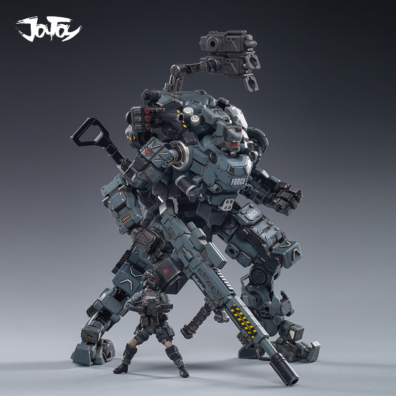 Joytoy-スチールボーンアーマーアクションフィギュア、グレーの