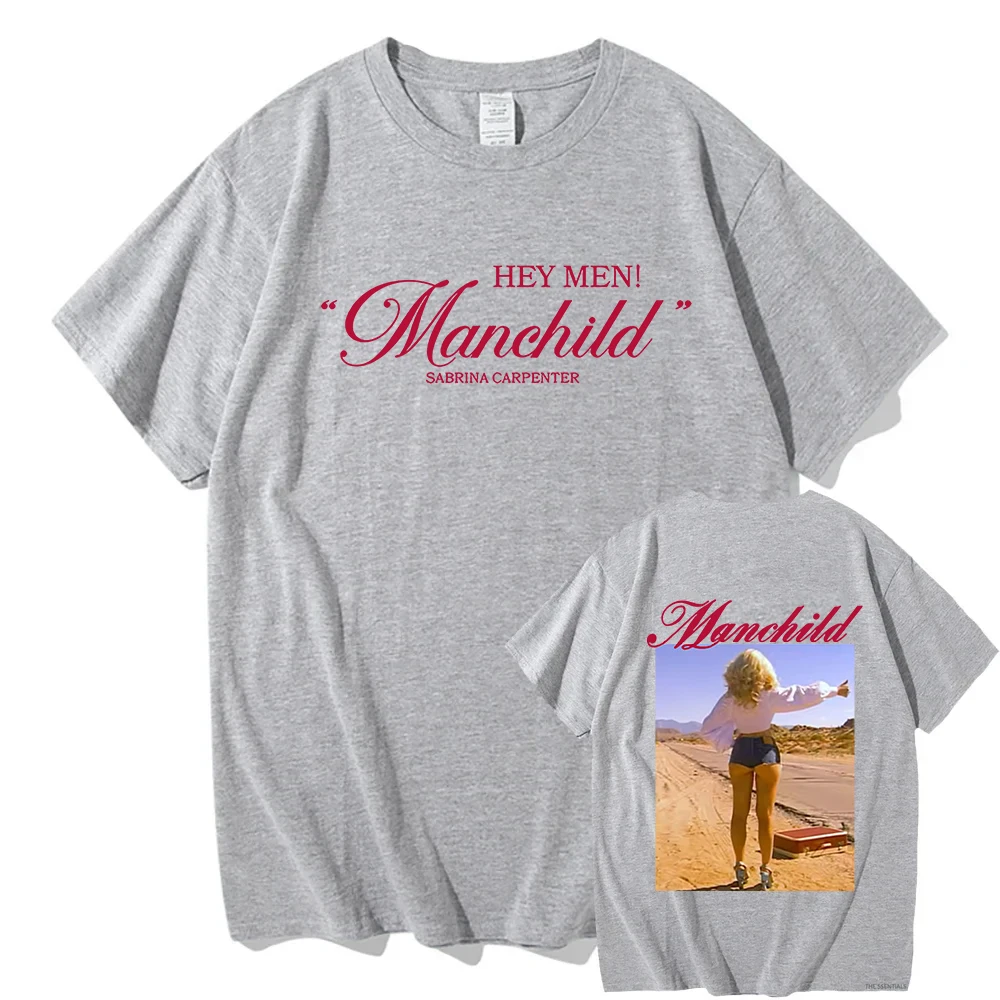Sabrina Carpenter Manchild Print T-shirt 2025 Fashion Singer
