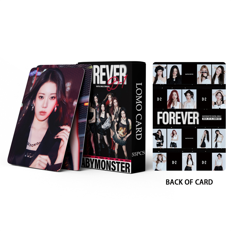 55pcs/set KPOP BABY MONSTER NEW ALBUM FOREVER LOMO CARD AHYEON