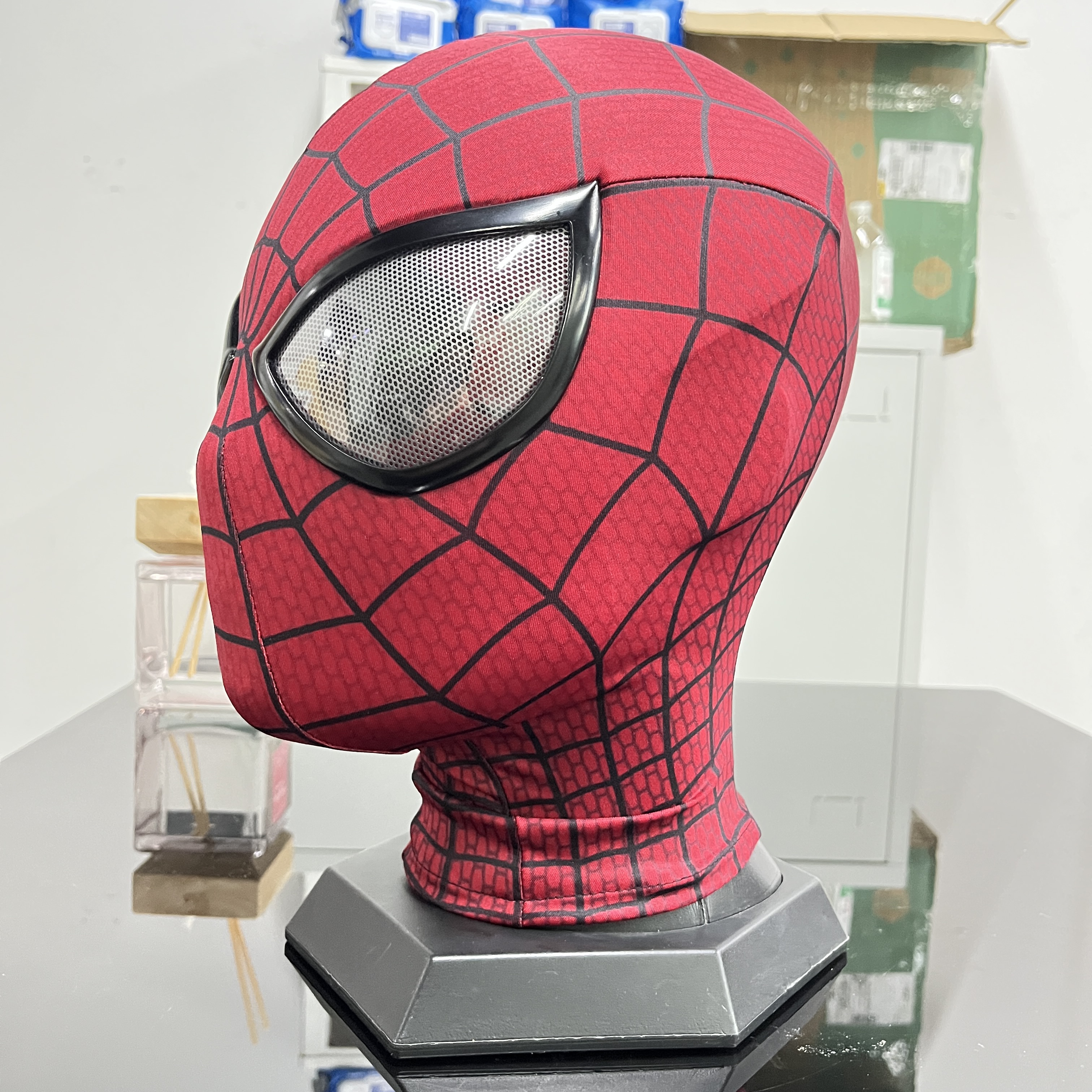 スパイダーマンマスク フェイスシェル付き 1:1 3D 手作り