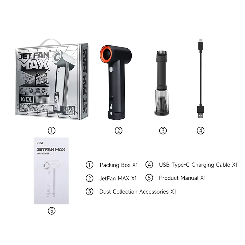 KiCA JetFan Max Turbofan Powerful High-Speed Fan 85000RPM Violent