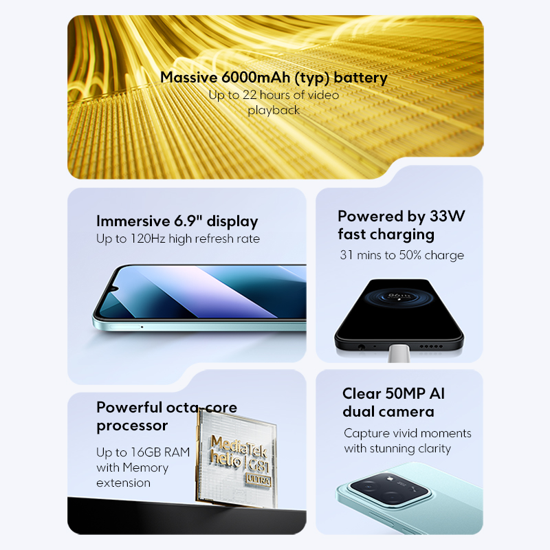 POCO C85 Global Version Smartphone NFC 128GB 256GB MediaTek Helio