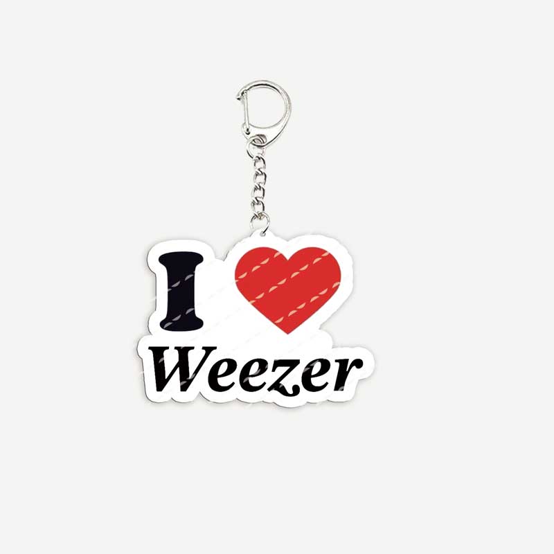 Rock Band Weezer Keychains for Accessories Bag Acrylic pat mikey