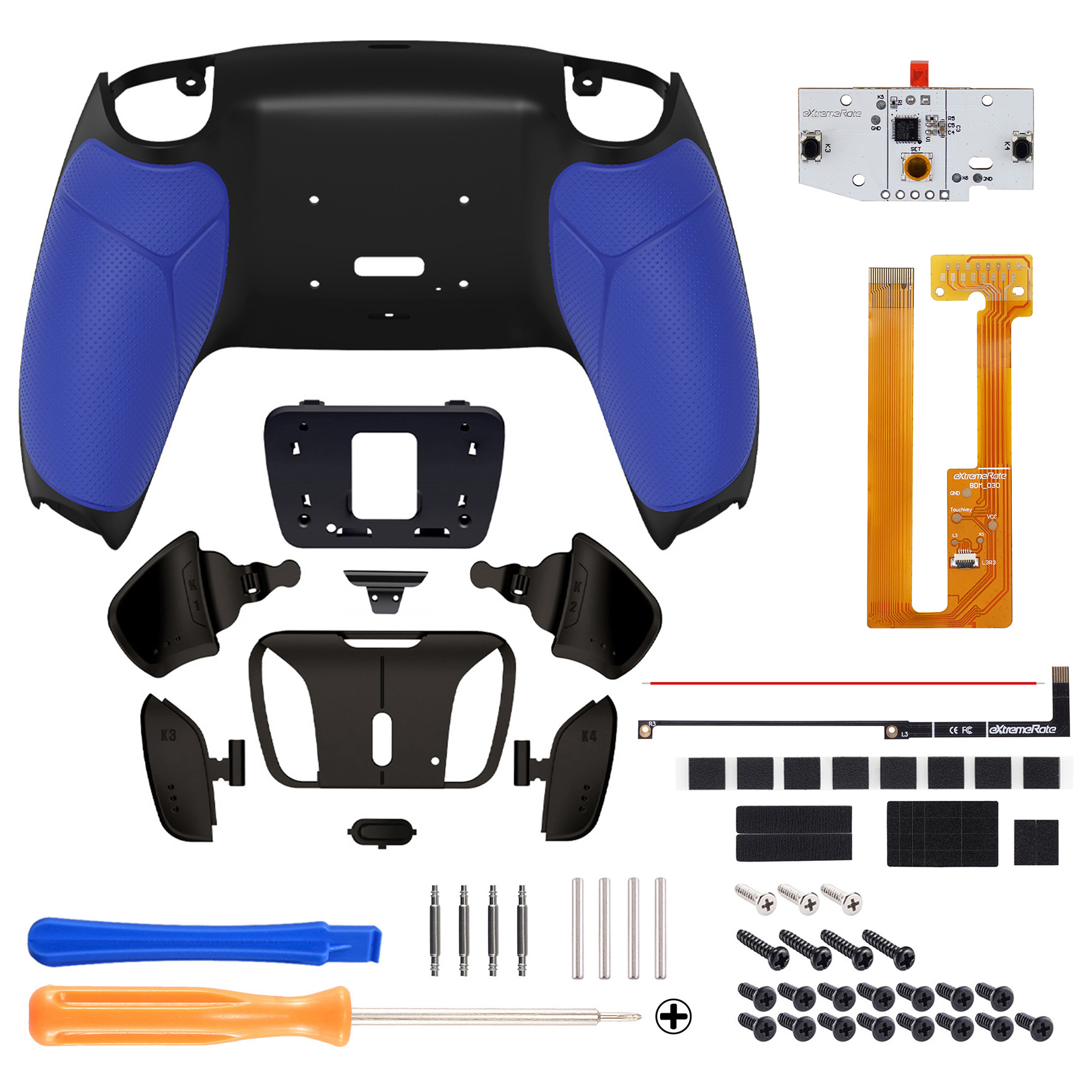 PS5コントローラー用の再マッピングキット,実際の金属ボタン