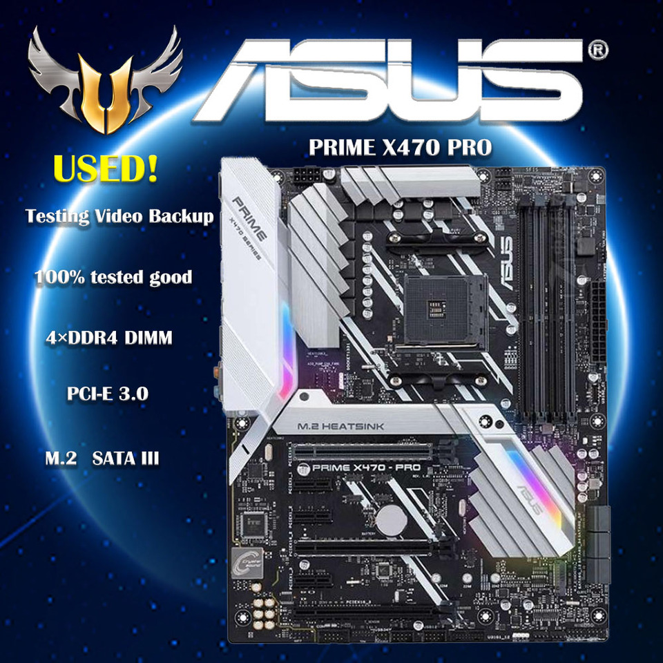 ASUS PRIME X470 PRO Motherboard With AMD X470 chip Socket AM4 For