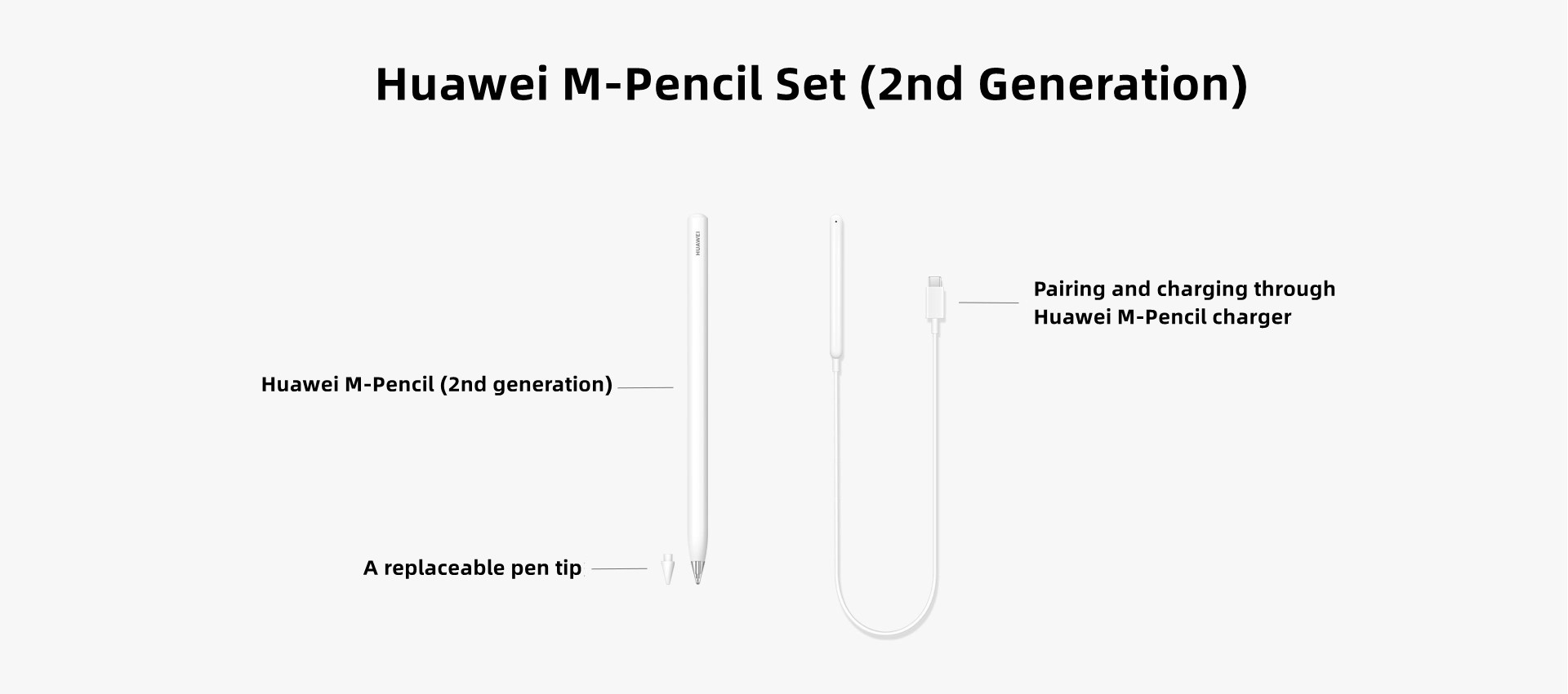 HUAWEI M-Pencil 第 2 世代スタイラスセット CD54 スタイラスペン