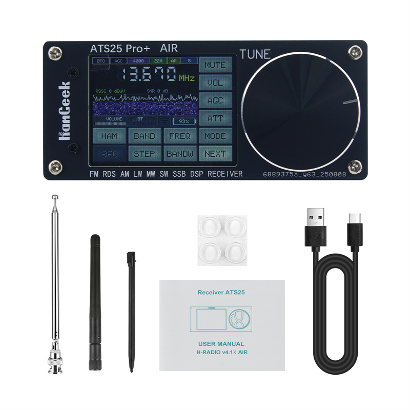 HAMGEEK ATS25 Pro+ Bluetooth Wifi AIR バンド FM SW SSB MW LW AIR