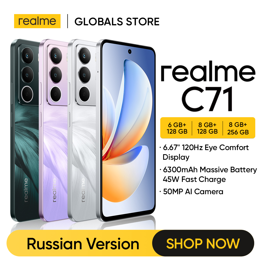 realme C71 Smartphone 6300mAh Battery 45W Charge 6.67