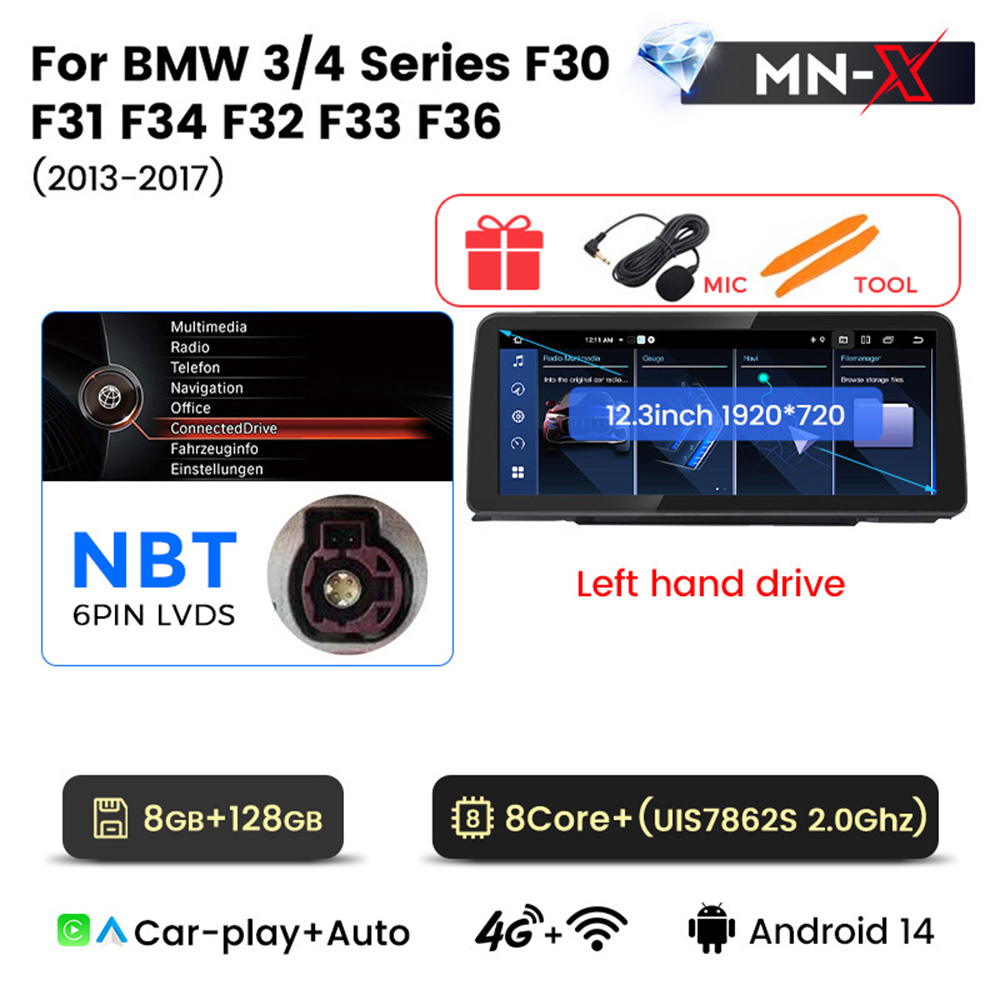 Navifly-bmw、Android 14、自動ナビゲーション、Carplay、1、2、f20