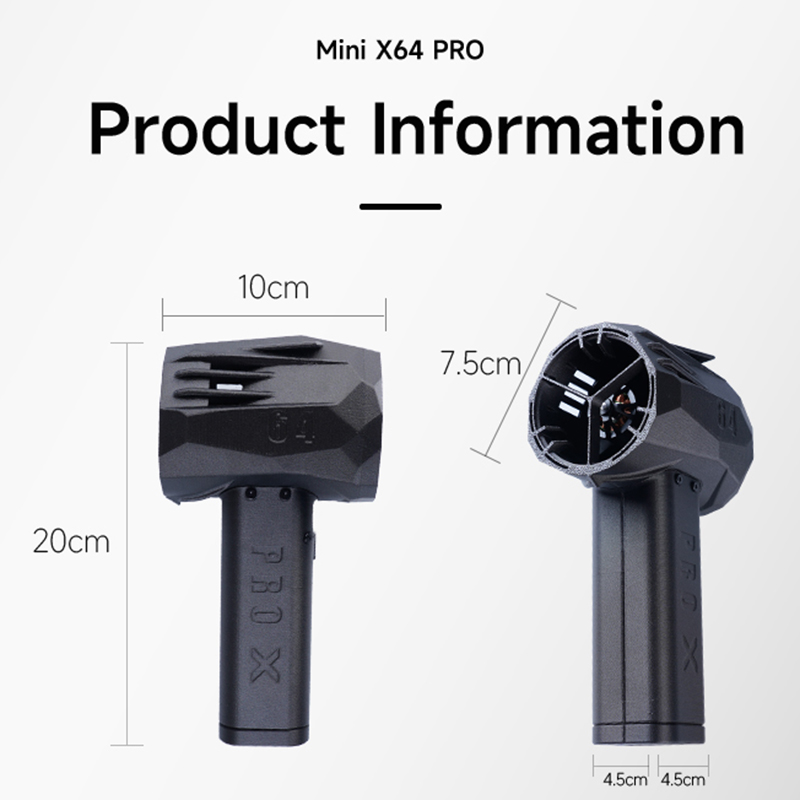 X64PRO 強力ミニブロワー 16000mAh ターボ強力ジェットファン パワフル