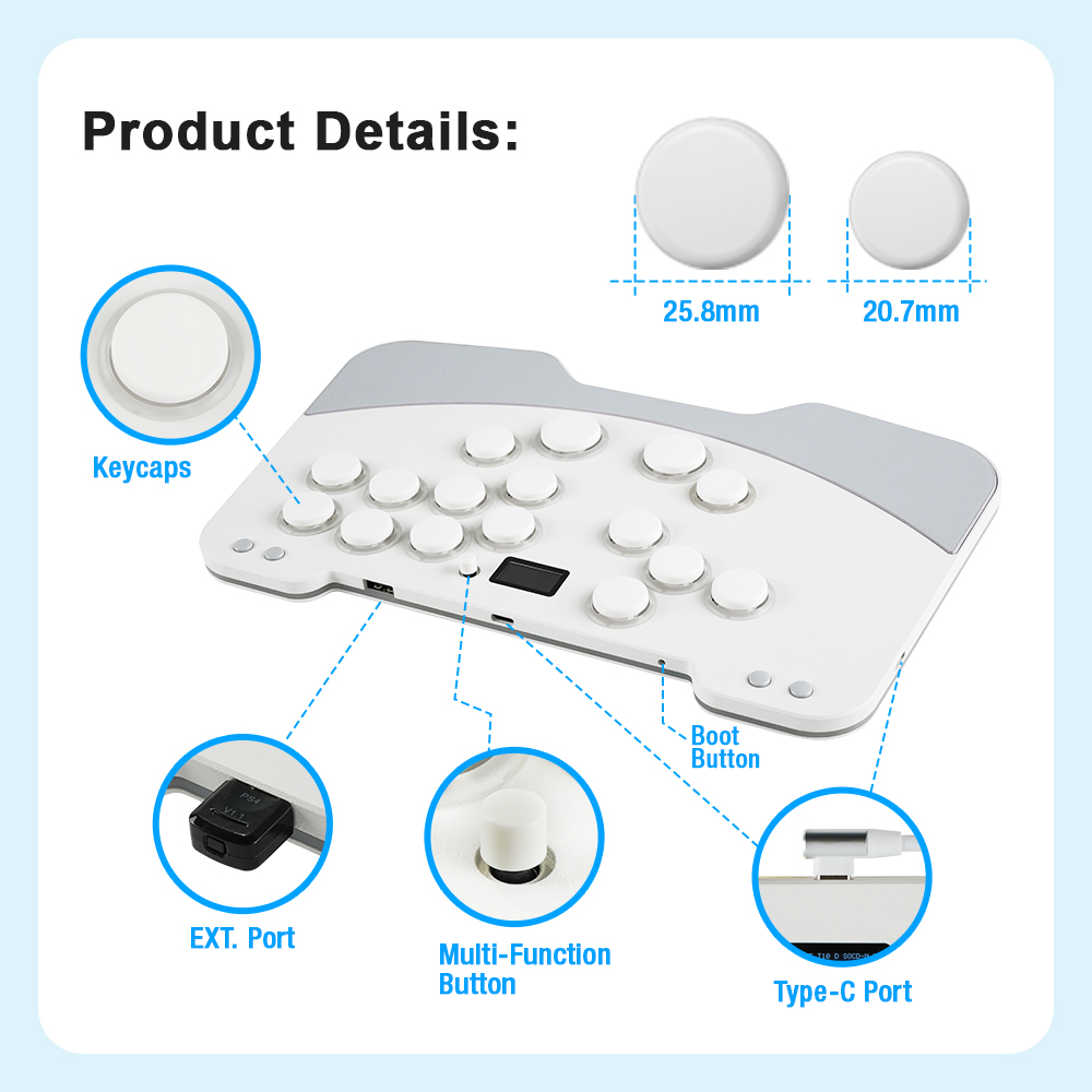 Duelpad Zen Metal Game keyboard controller Ergonomic Leverless