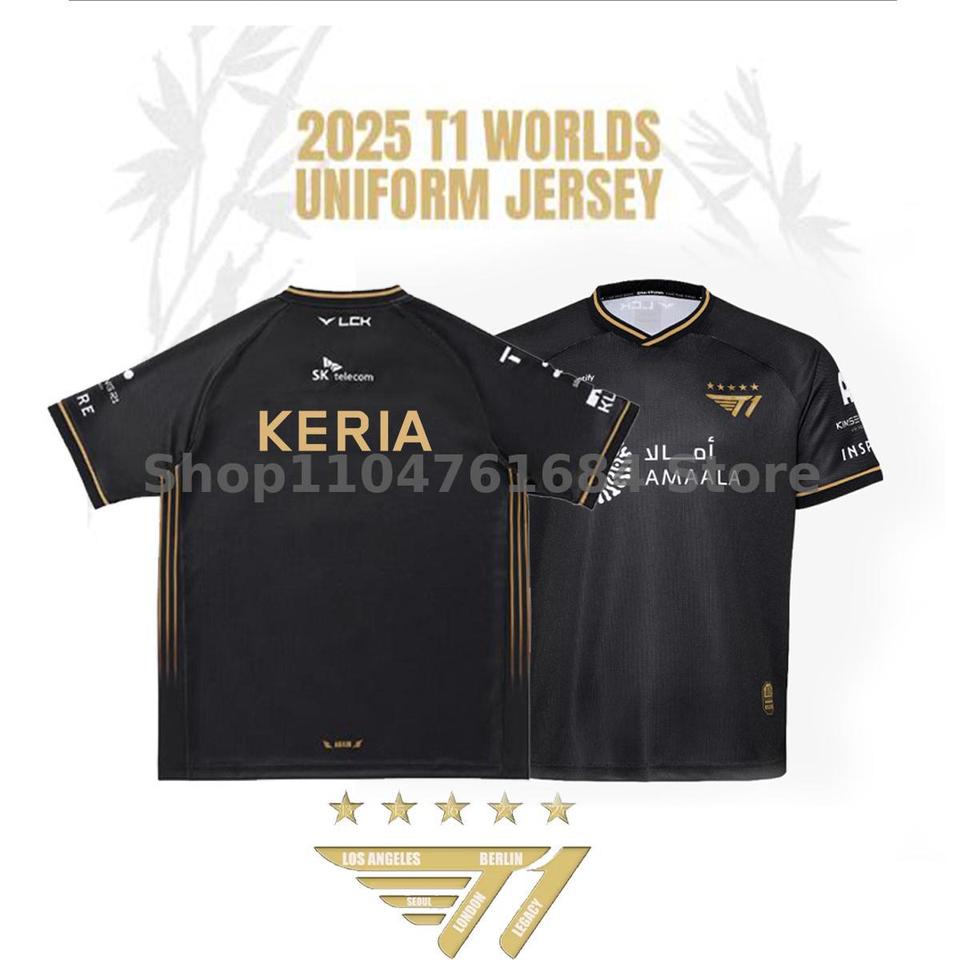 2025 New T1 Esports Team Uniform T-shirt League Of Legends World