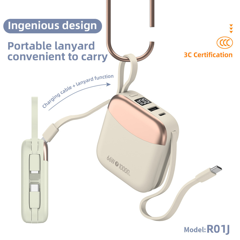 Kiki Shoot 10000mAh Mini Power Bank 66W Fast Charge Powerbank CCC