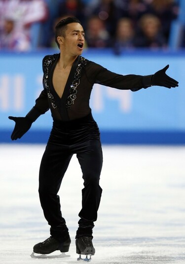 フィギュア団体戦・男子SPで5位のアモディオ、ソチ五輪 写真10枚 国際