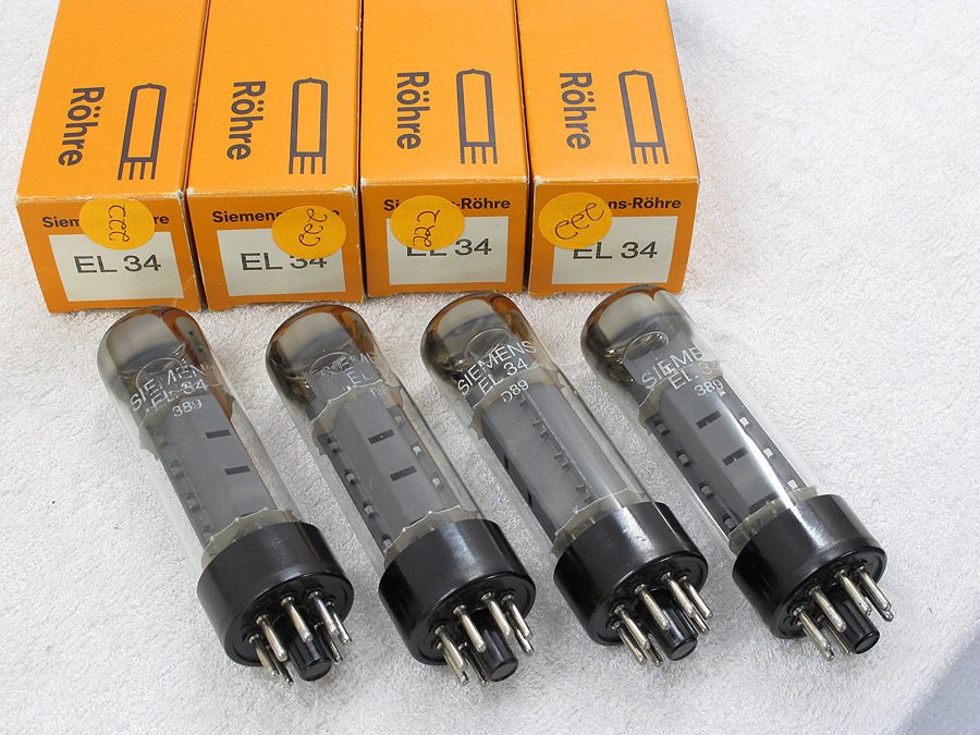 シーメンス SIEMENS EL34(4本) 真空管 @34429 / 中古オーディオ買取