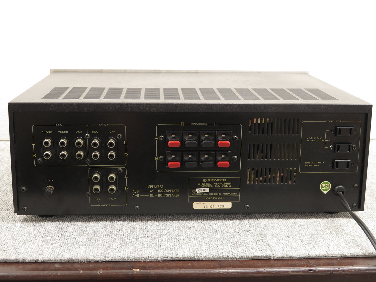 Bランク】パイオニア Pioneer SA-7800 プリメインアンプ @49540 / 中古