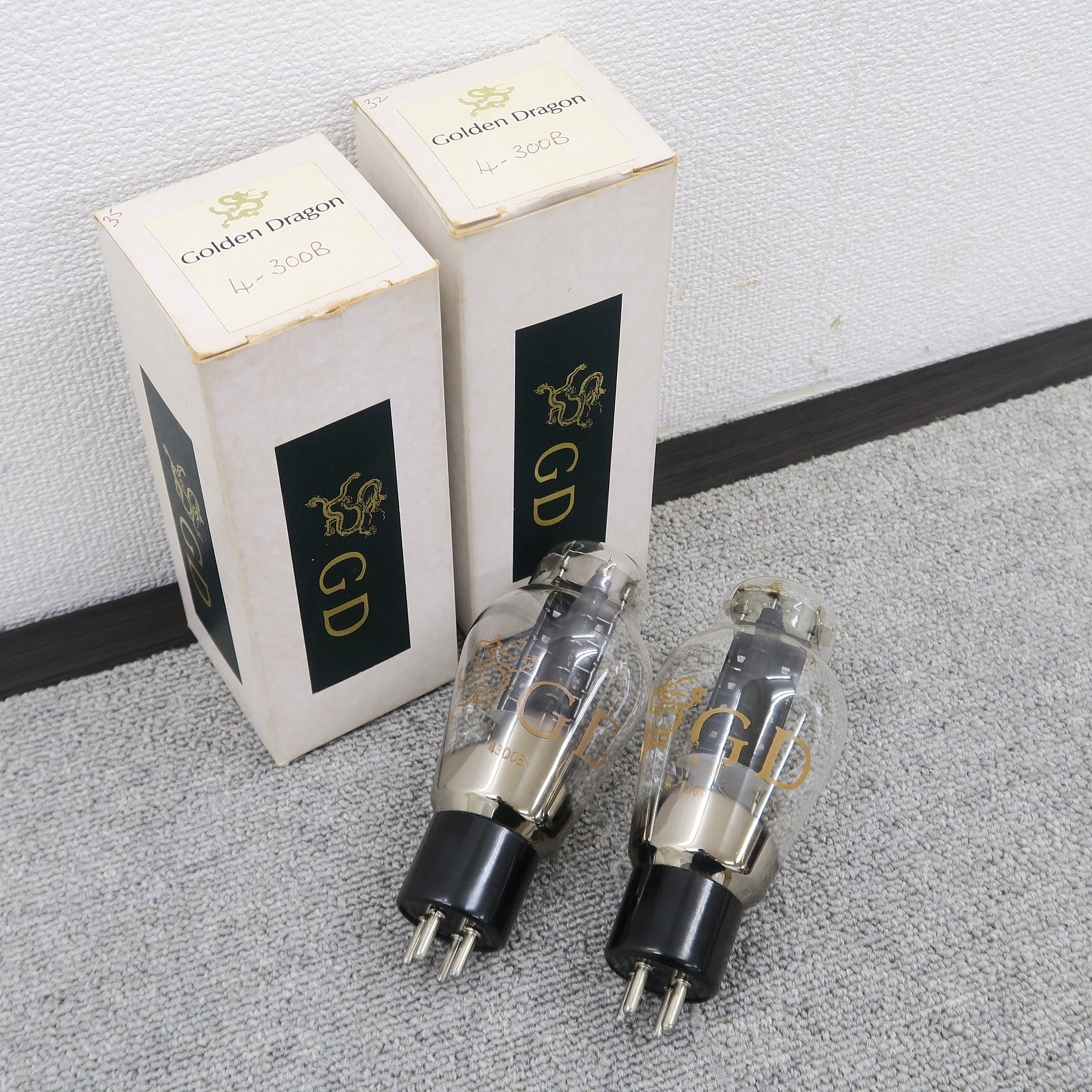 Aランク】Golden Dragon 4-300B 2本 真空管 ゴールデンドラゴン @56579