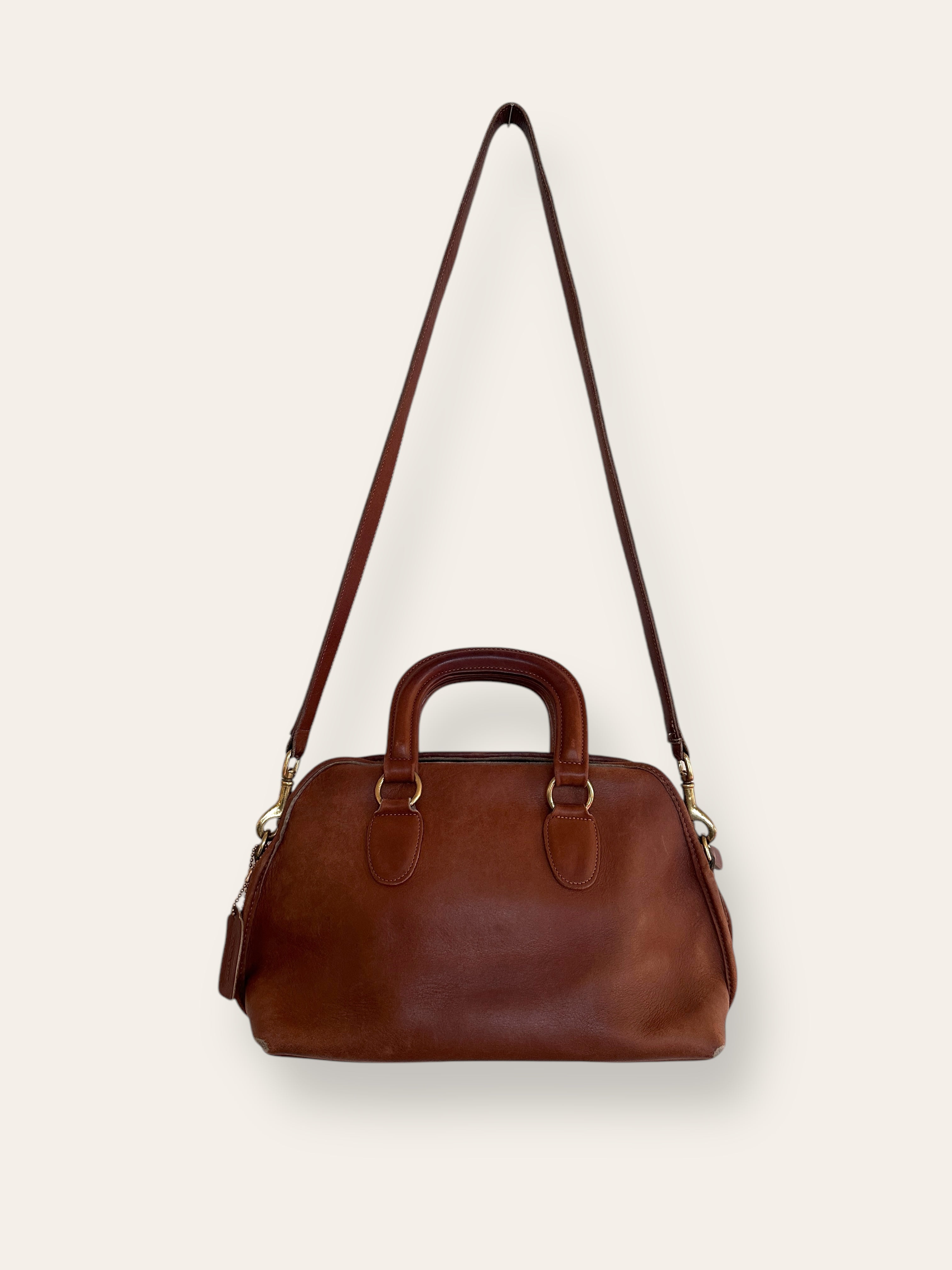 Vintage 1990's Coach 202 Baxter Satchel Bag British Tan