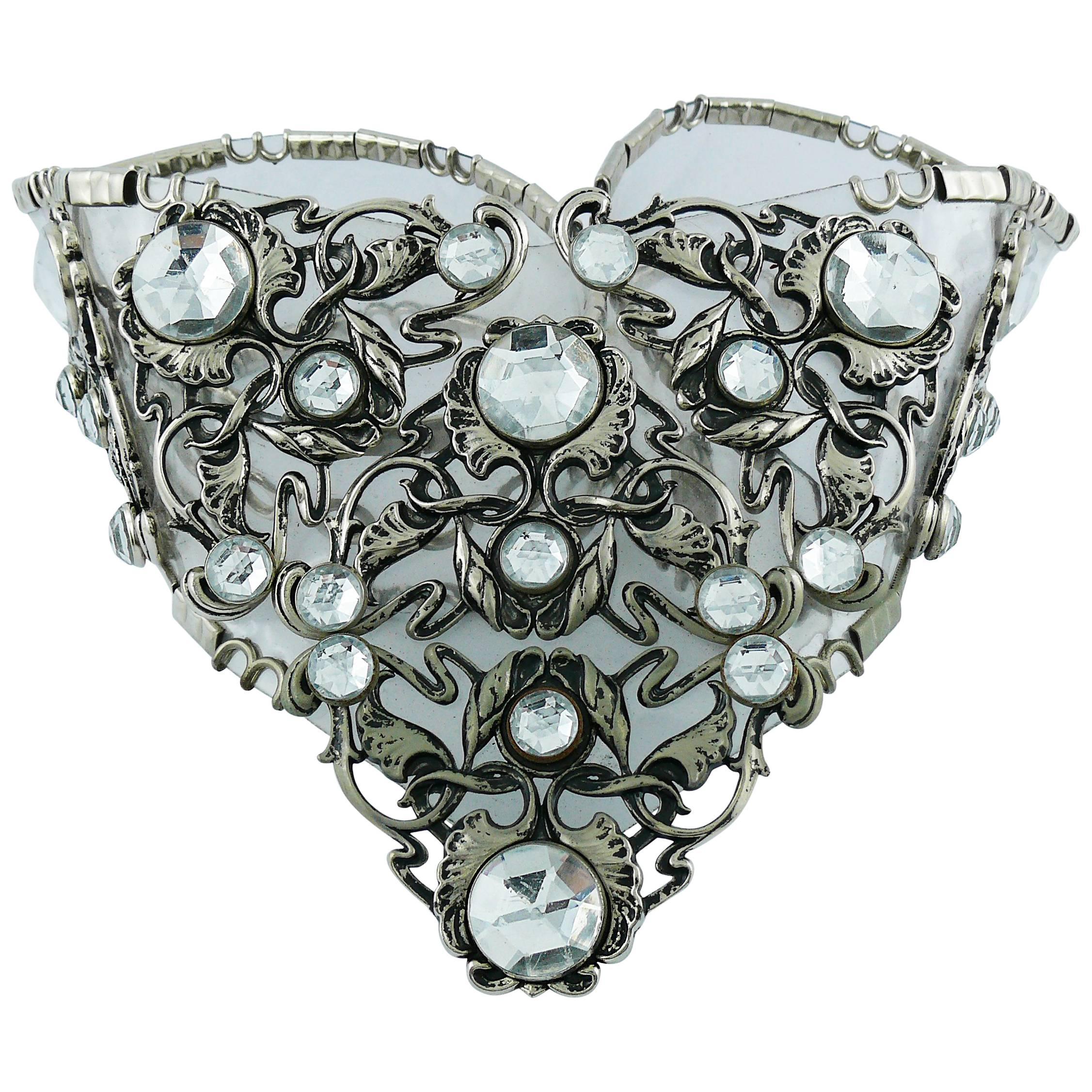 Jose Cotel Vintage Rare 1985 Jewelled Clear Vinyl Belt at 1stDibs