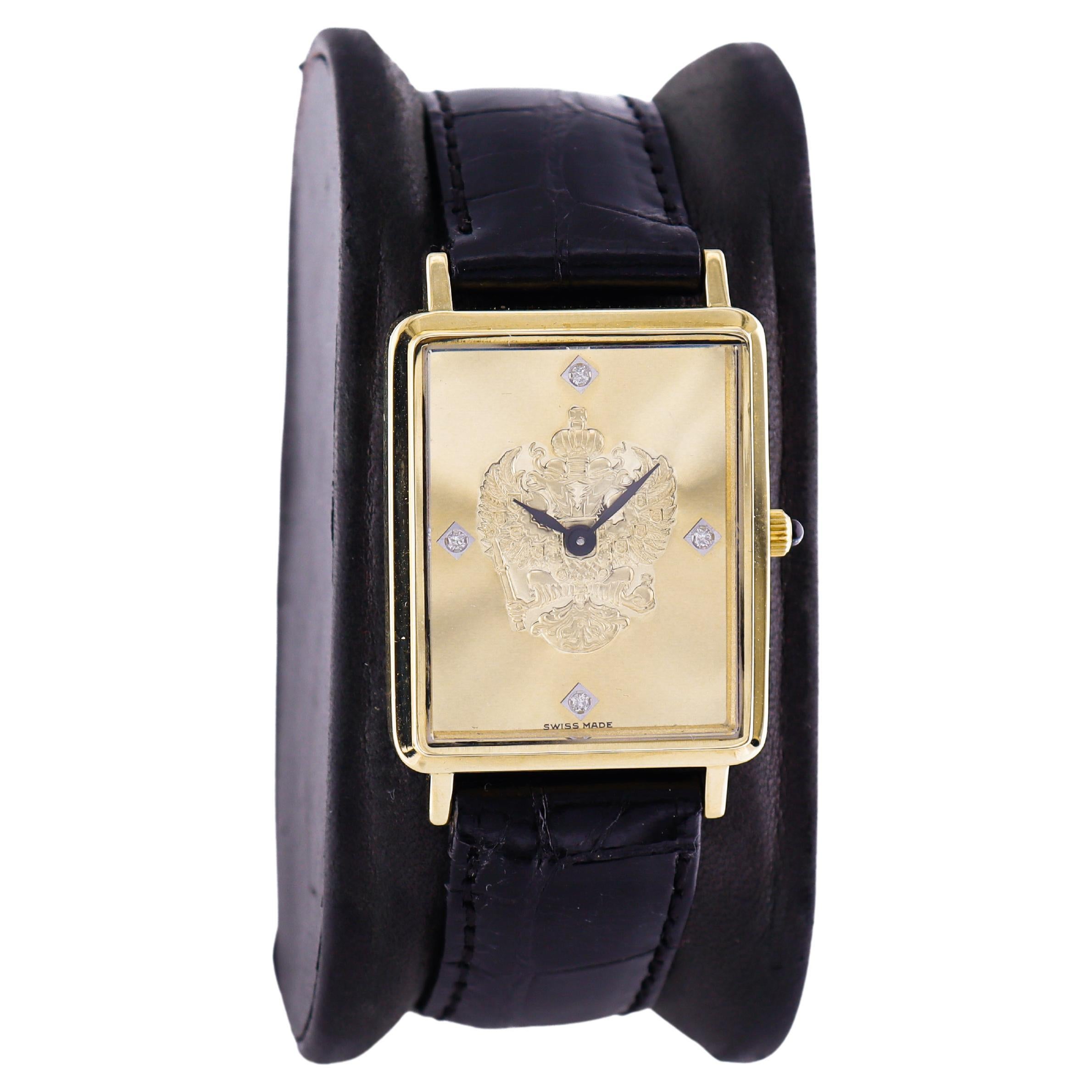 Franklin MInt Commemorative or 18 Karat Yellow Gold Men's Wrist