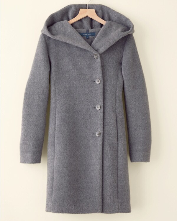 Cole Haan Alpaca-Blend Hooded Coat | Garnet Hill