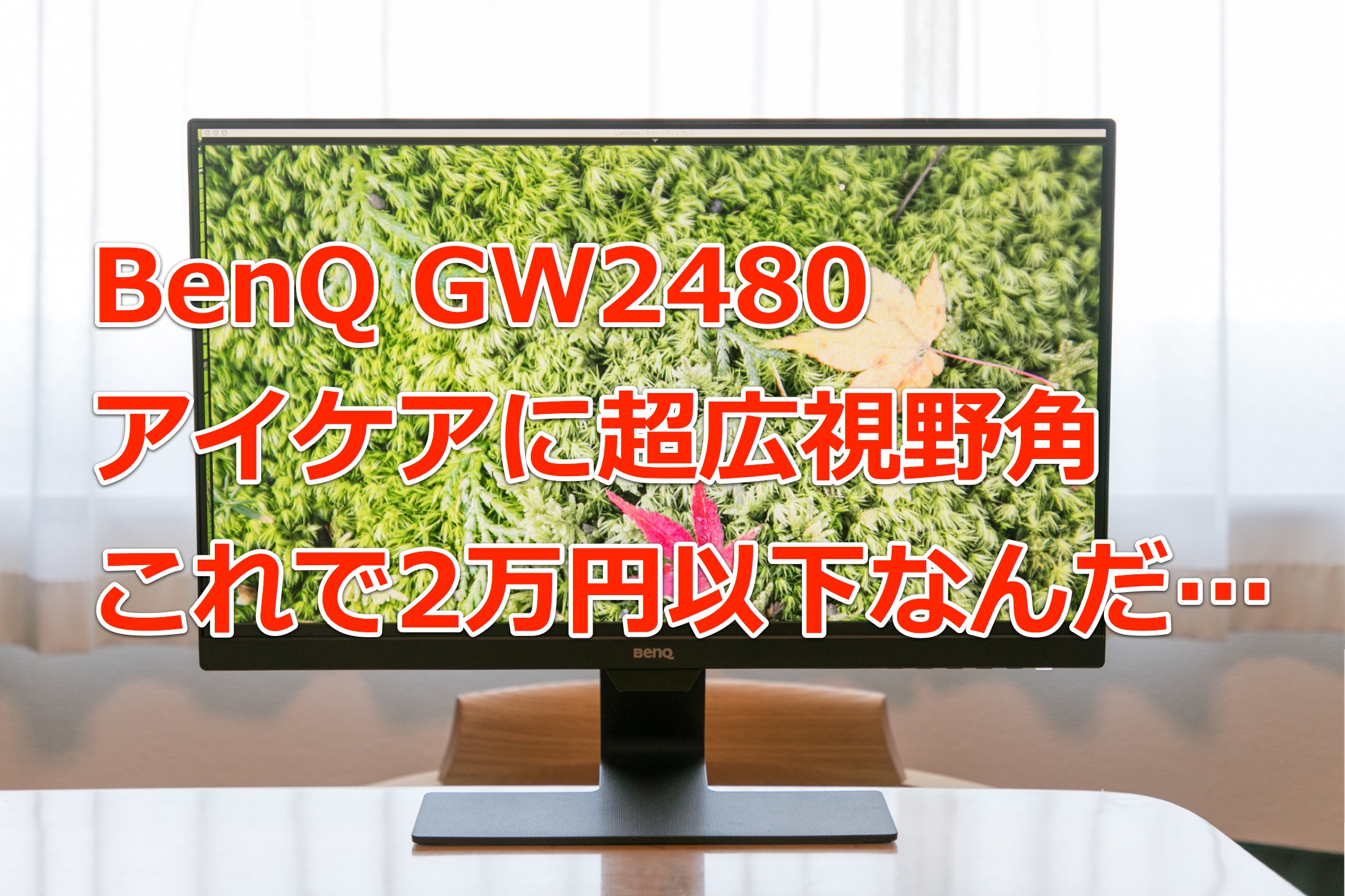 BenQ GW2480のアイケア、IPS液晶、超広視野角…最近の2万円以下の