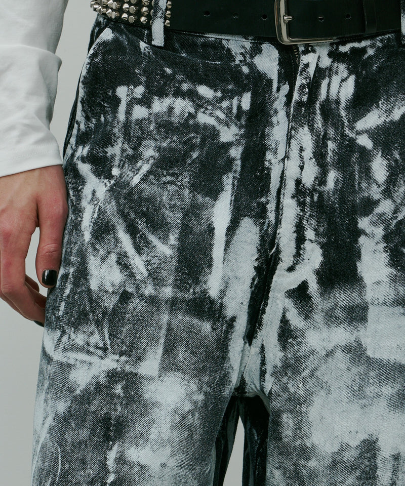 AIVER ペンキ加工バギーデニム