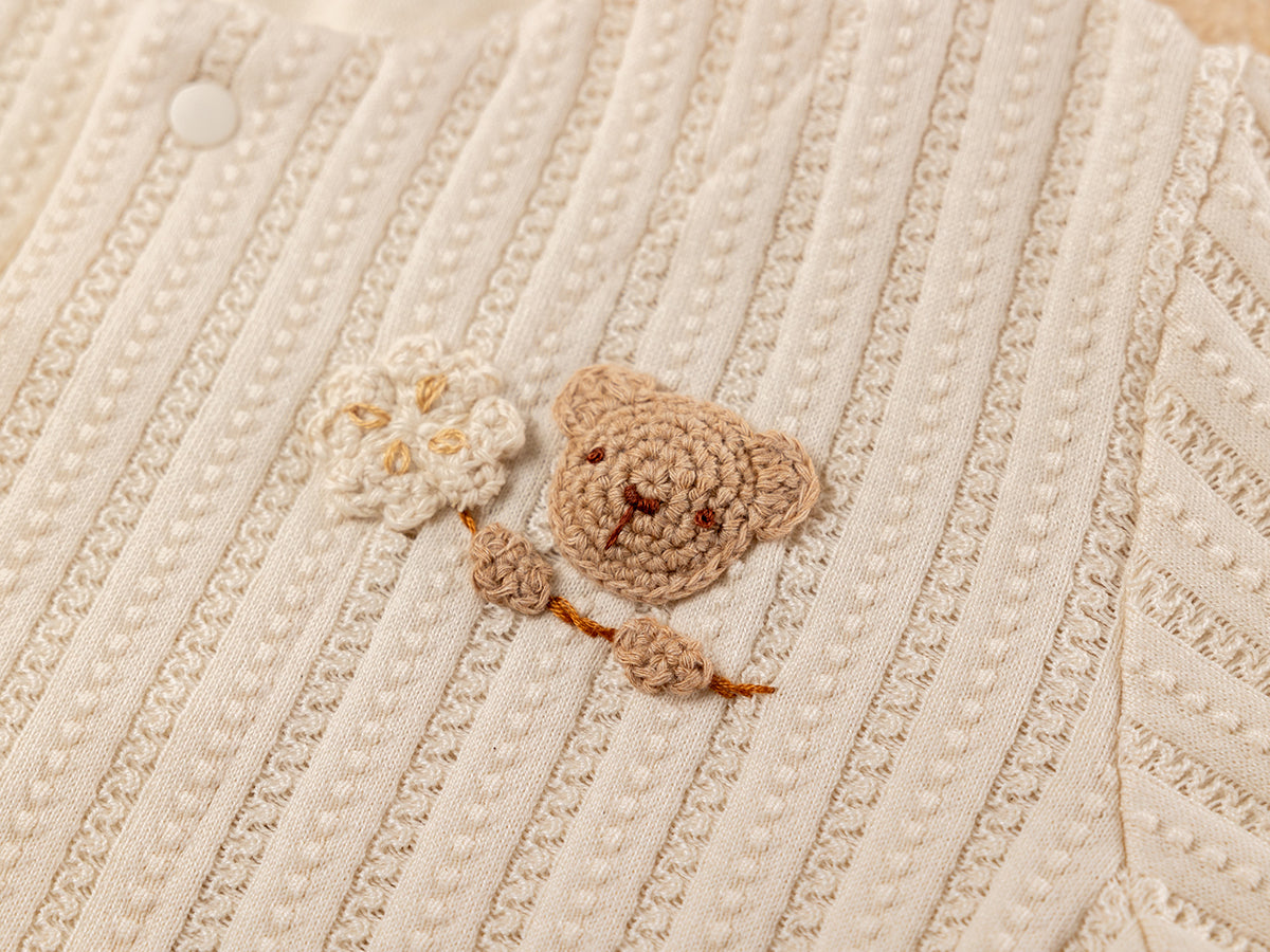 カーディガン/手編みモチーフ くま・うさぎ – My little tailor