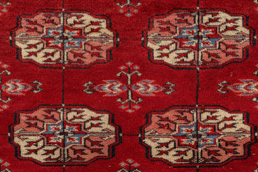 パキスタン産 1980年代 パキスタンラグ】手織り絨毯-アンティークラグ