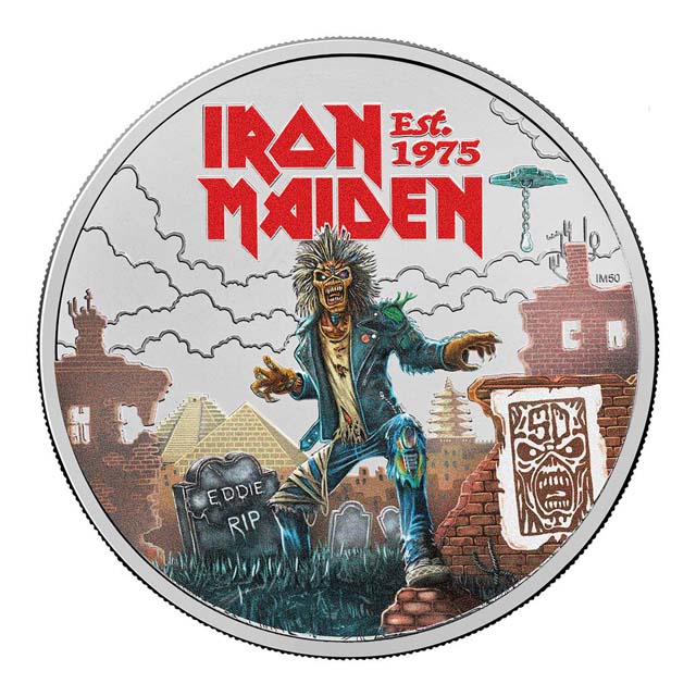 英国王立造幣局 アイアン・メイデン50周年記念でエディをフィーチャー