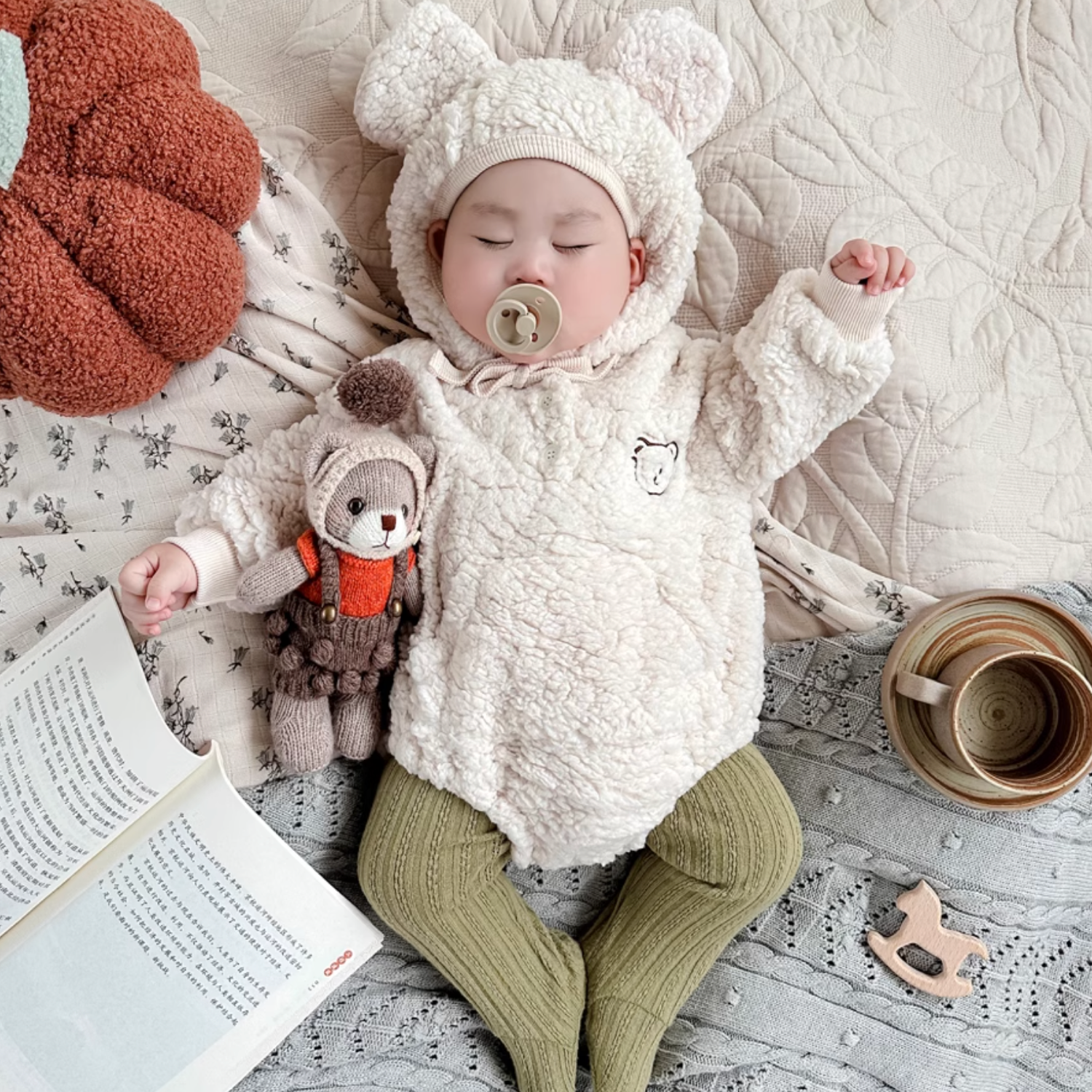 もこくまロンパース60～90cm – Amber mimi