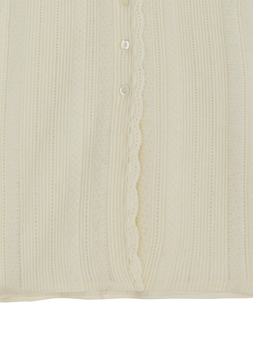 UND PIN TUCK LACE LIKE KNIT TOP