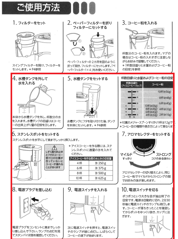 フルトン ストリート コーヒーメーカー】カルキ洗浄と硬度設定の方法を