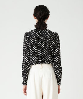 LOULOU WILLOUGHBY】デシンドットフリルボウタイブラウス|allureville