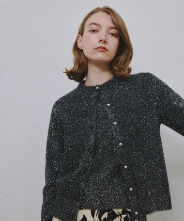 ショートシャギーラメカーディガン|allureville OFFICIAL SITE