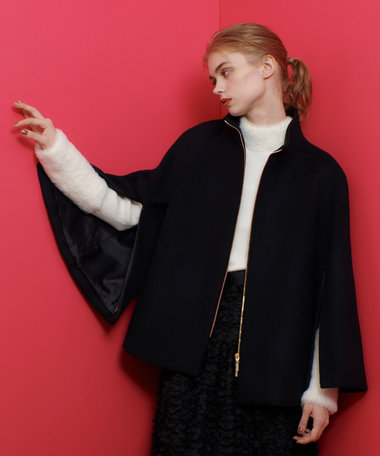 LOULOU WILLOUGHBY】シャルムビーバーケープ風コート|allureville