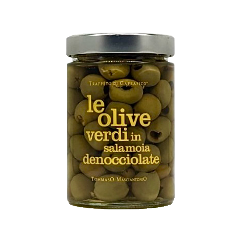 マッシャントニオ農園 グリーンオリーブ 種無し 内容量550g（固形量