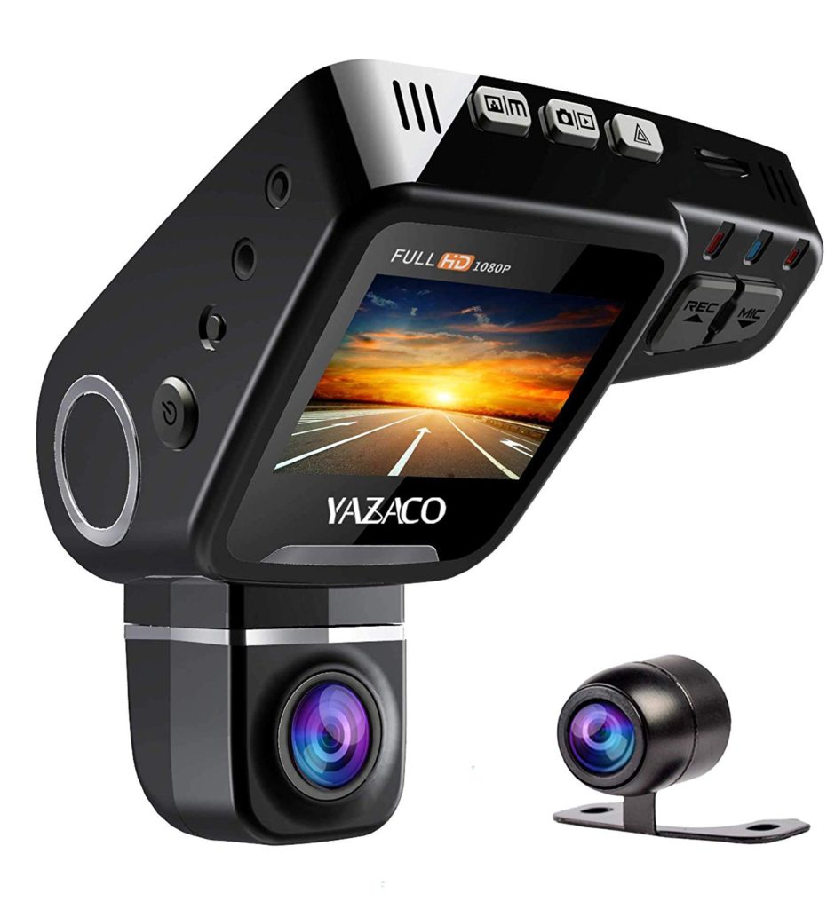 ドライブレコーダー YAZACO Y880 2カメラドラレコ 前後カメラ 車内撮影