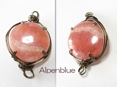 ワイヤーラッピング・インカローズのルースで作るネックレス | 手作り