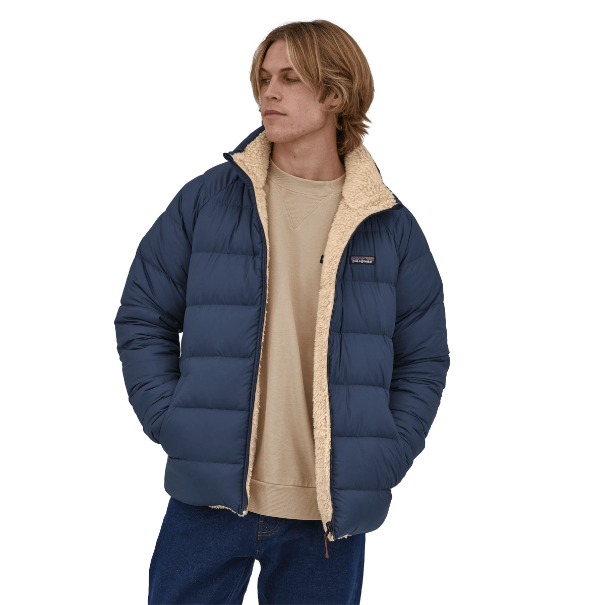 Patagonia Reversible Silent Down Fleece Jacket - Men's - Als.com