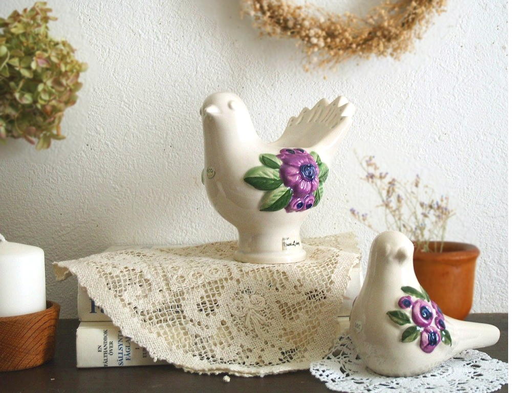 Rosa Ljung 陶器の鳥の置物 - a n t e n n a
