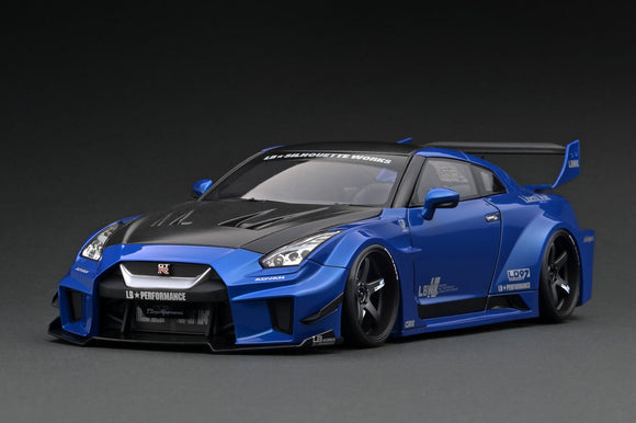 1:18 Nissan GT-RR R35 LB-Silhouette WORKS -- Blue -- Ignition Model IG
