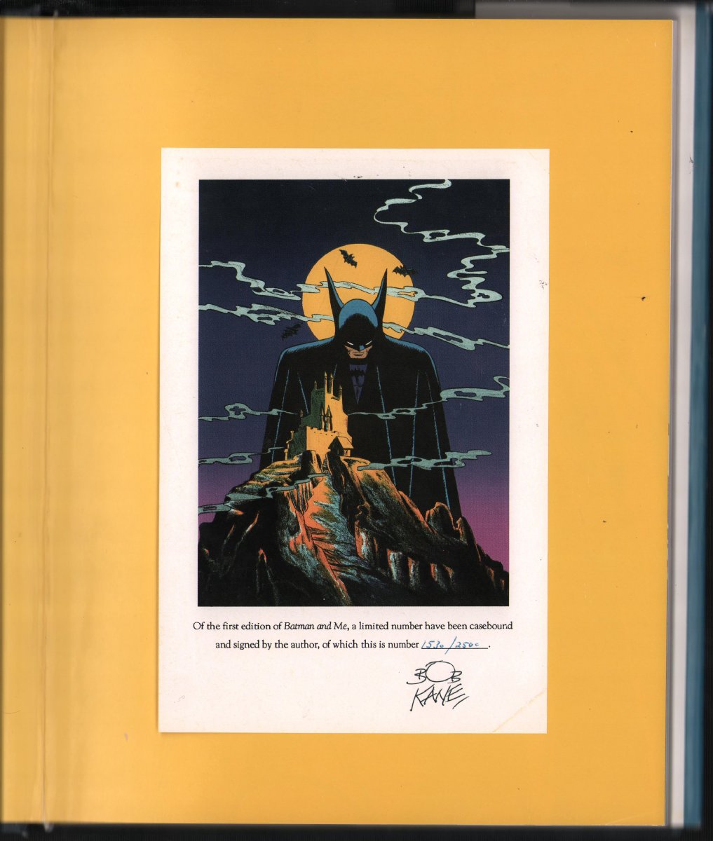 Batman & Me Hardcover Book #1530/2500 - Signed by Bob Kane - 1989
