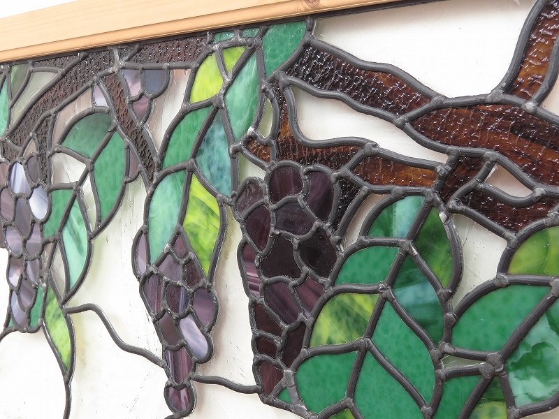 ぶどう柄のステンドグラス イギリス製（4月05日） | アンティーク家具