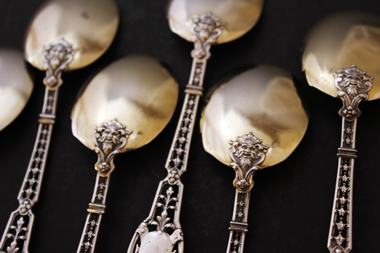 ピュイフォルカ「Emile Puiforcat アイスクリームスプーン 6本セット